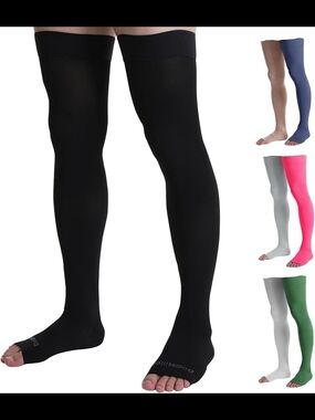 NWT Compression Thigh-High Stockings — 20-30 mmHg Black